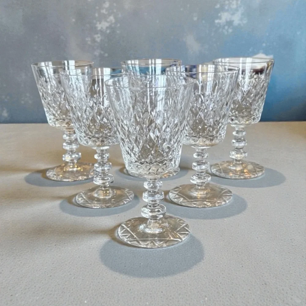 Vintage Rock Sharpe Westminster Wine Goblets 6.25